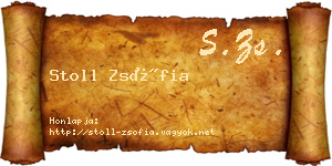 Stoll Zsófia névjegykártya