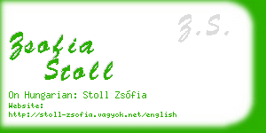 zsofia stoll business card
