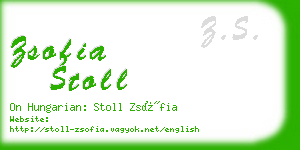 zsofia stoll business card